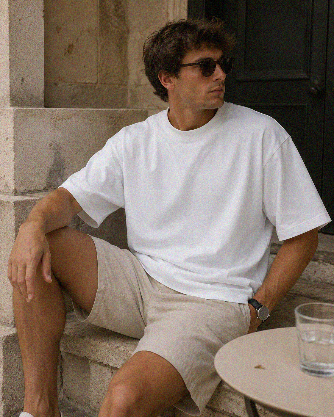 Basic White Man Oversized T-shirt