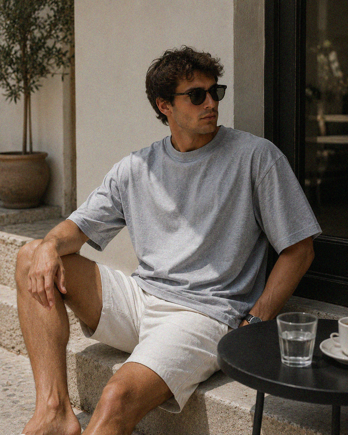 Basic Grey Man Oversized T-shirt