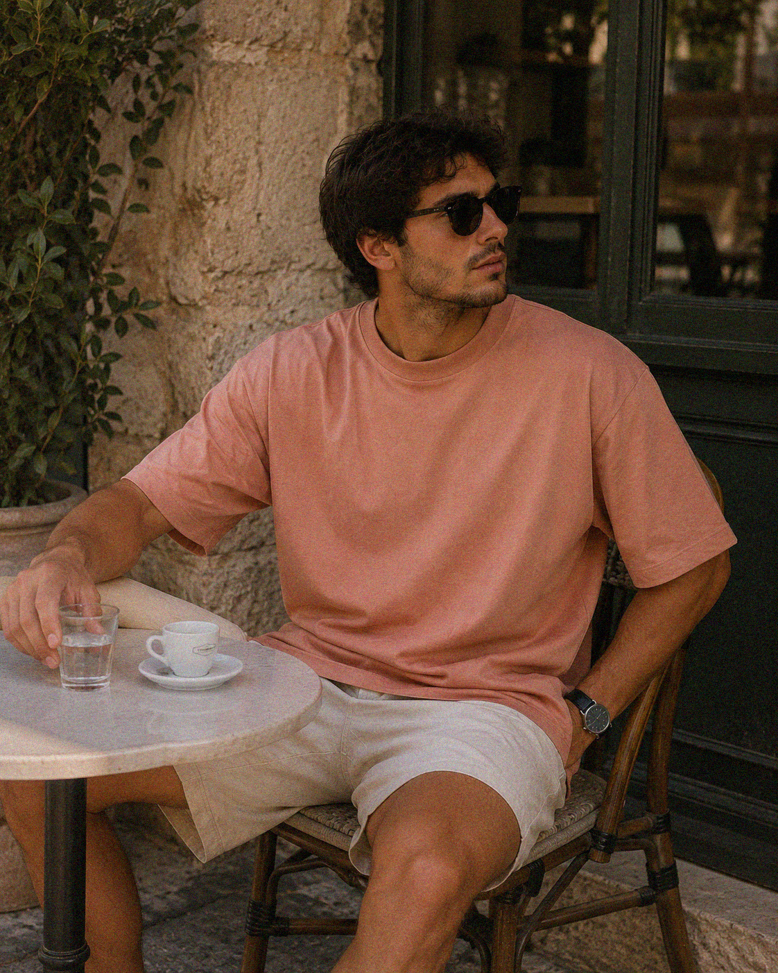 Basic Salmon Man Oversized T-shirt